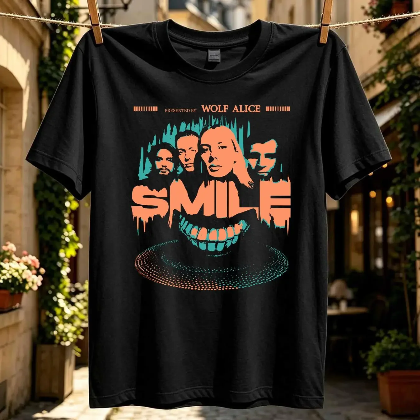 washed T Shirt New Popular Wolf Alice Smile For Fans All Size S 5Xl long or short sleeves vintage Washed Versatile