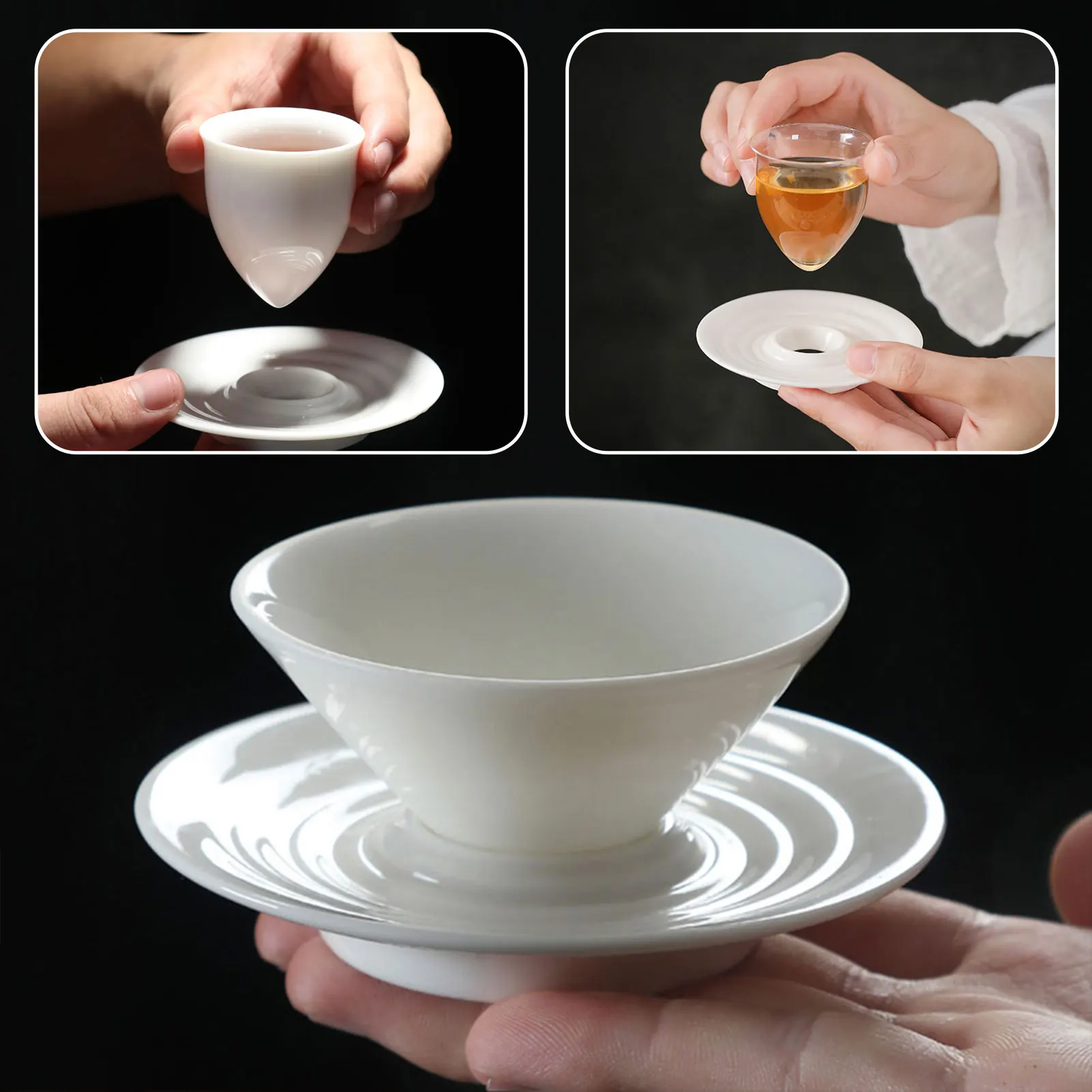 Hand-made Porcelain Tea Set Hand Drawn Porcelain Tea Cup For Chinese Traditional Gongfu Tea Ceremony