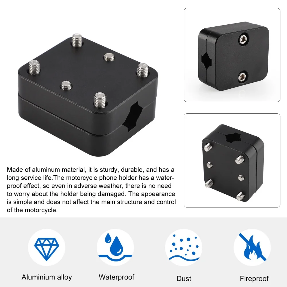 ที่ยึดโทรศัพท์มือถือสำหรับมอเตอร์ไซค์ BMW R1200GS LC ADV R1250GS S1000XR CRF1000L สีดำ สำหรับติดตั้ง GPS ขนาด 12 มม./16 มม.