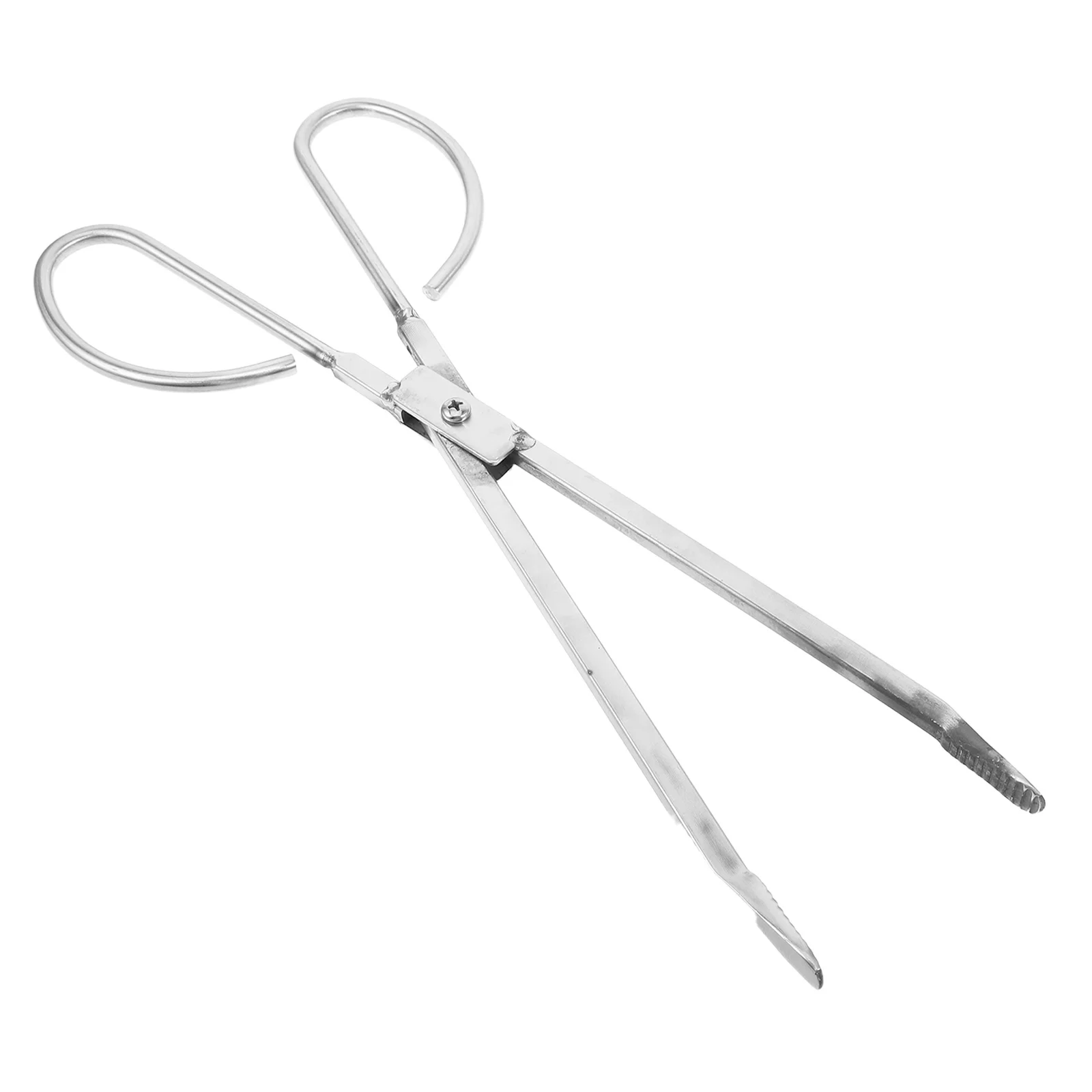 36Cm 14 Stainless Steel Fireplace Tools Heavy Duty Tongs For Bbq Campfire Rustproof Log Grabber Ash Poker Indoor Outdoor Use