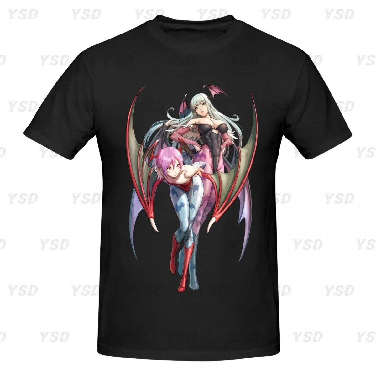 Morrigan Aensland Darkstalkers Men's tight fitting sports Cotton T-shirt, Breathable,Oversized Tee shirt