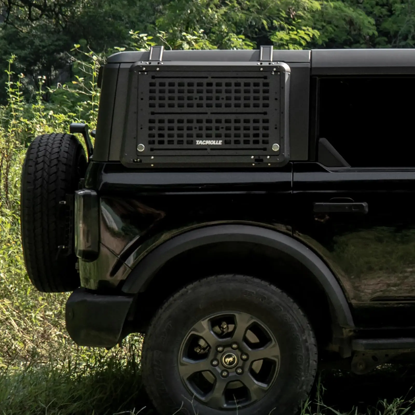 

TacMolle Rear Right Window Tactical Modular Storage Racks MOLLE Panel Kit Rear Window Protection For Ford Bronco 2021-2024 4Door