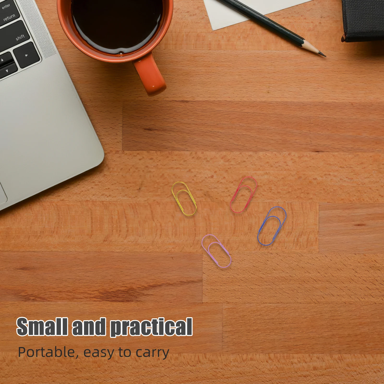 

80Pcs 50mm Book Marker Clips Heavy Duty Colorful File Organizers Metal Wire Paper Fasteners for Office School Home Use