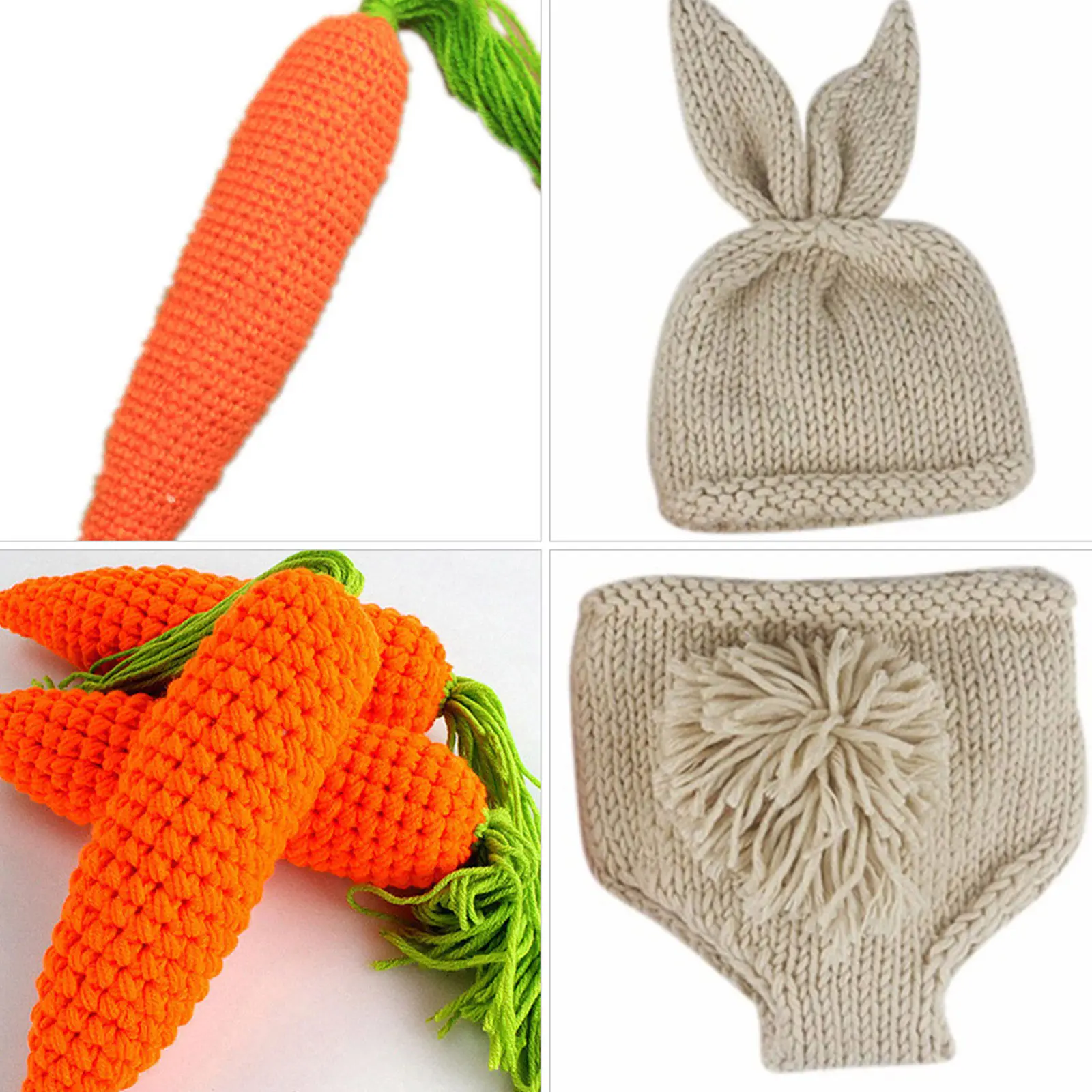 1Set Baby Photography Outfits Comfortable Woolen Knit Newborn Costume for Birthday Party Photos Baby Photography Outfits