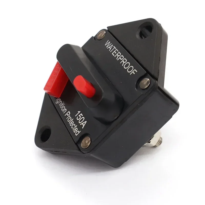 12V-48V Manual Reset Circuit Breaker 20A-200A, Waterproof IP67 Marine Boat Car Audio Inline Fuse Holder Inverter Isolator