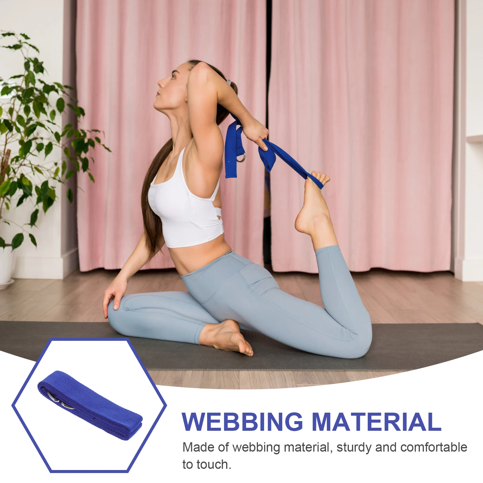 

Yoga Strap Exercise Equipment Height-adjustable Stretch Accessories Band Workout Carrying Yoga-straps