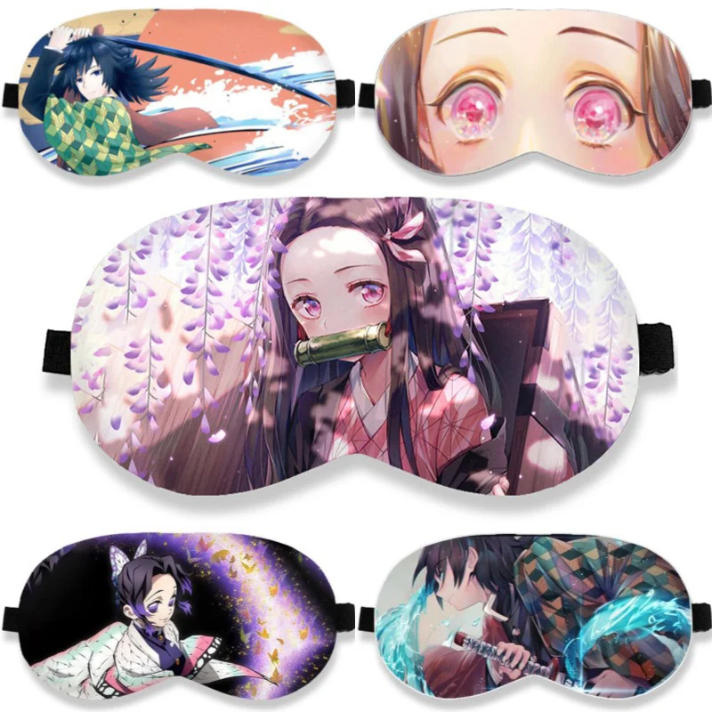 Demon Slayer, Kimetsu no Yaiba, Anime Shade Eye Patch, Ultra-Soft Sleeping Blindfold, Breathable Eyes Mask Cover, Cosplay Props