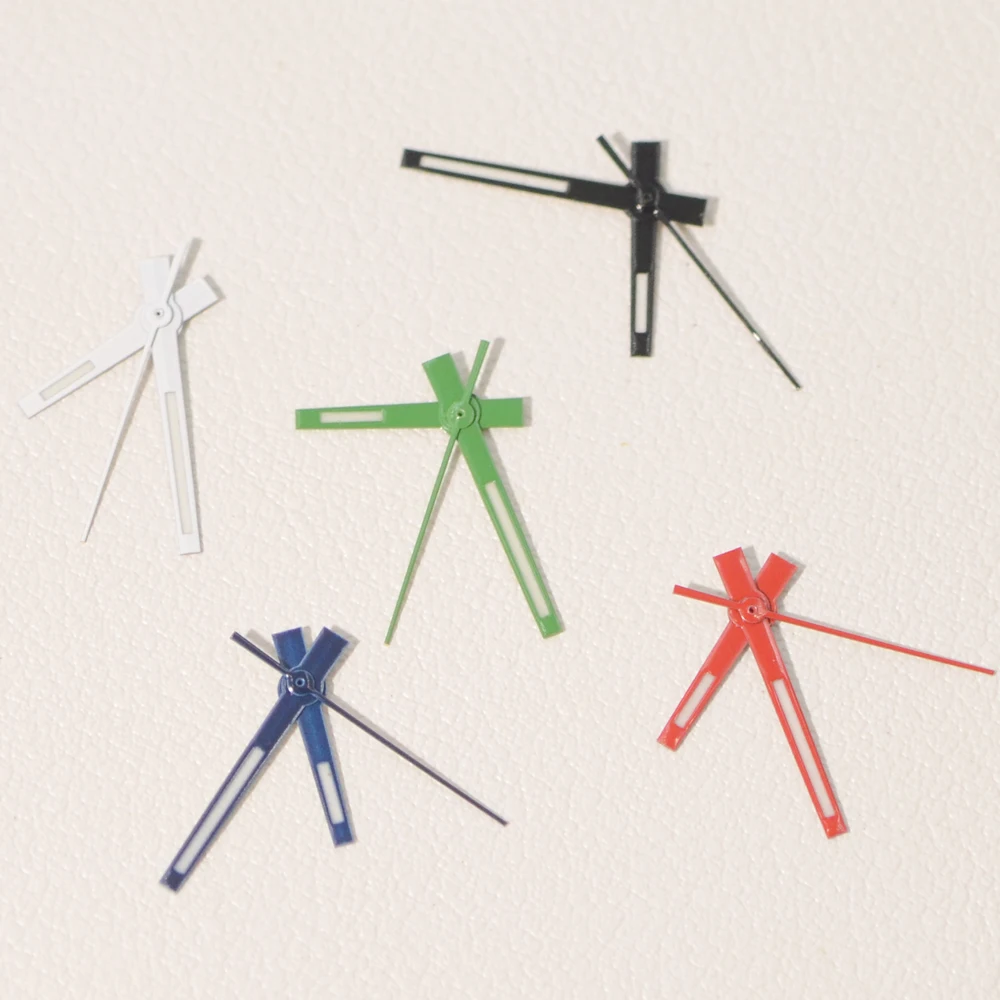 الأيدي الملونة سجل الإبر Nh35 NH36 مصقول 8*12*12.5 مللي متر باتون نمط Datejust مؤشر ساعة C3 أزرق أخضر مضيئة