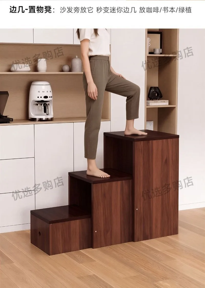 Step Stools Step Ladders Kitchen Furniture MultiFunctional Folding Household Step Stool Climbing Pedal Flower Rack Bedside Table