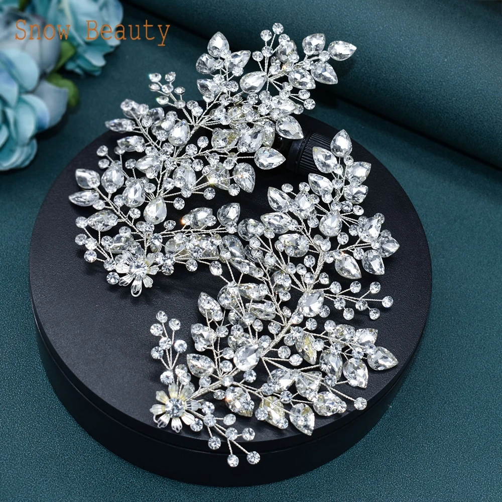 DZ073 Crystal Bridal Headpiece Hair Ornament for Women Hair Jewelry Headwear Wedding Hair Accessories Rhinestone Headband