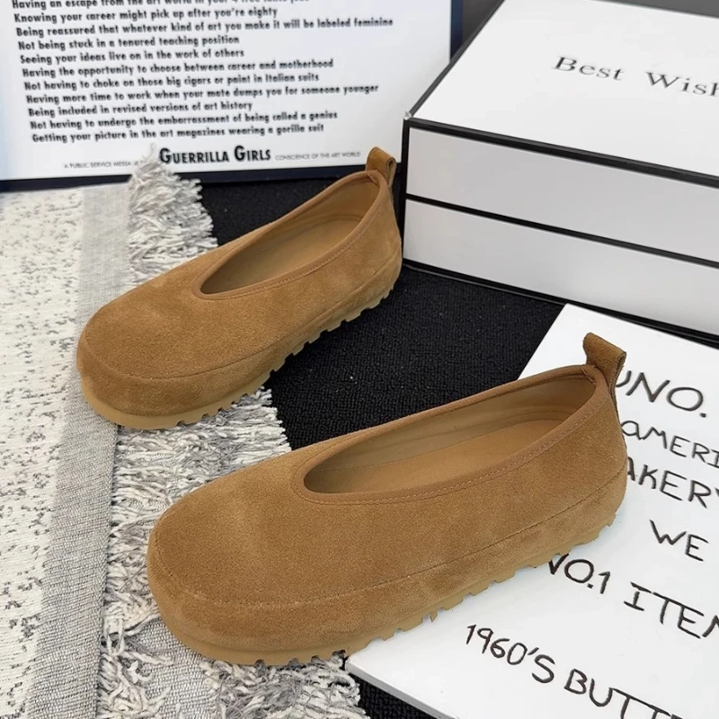 

Женские лоферы, замшевые туфли на плоской подошве, сандалии на платформе, новинка 2025, летние повседневные спортивные удобные женские модельные туфли для бега с круглым носком