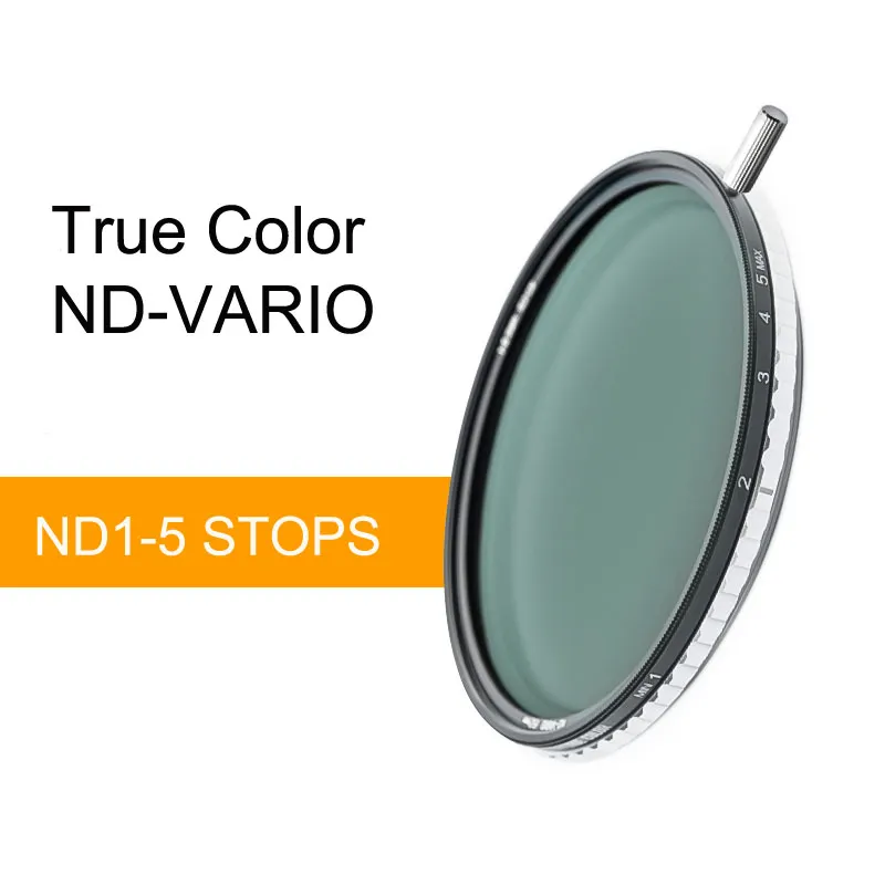 NiSi 49 58 62 67 72 77 82 95mm True Color ND-VARIO Pro Nano 1-5stops Variable ND