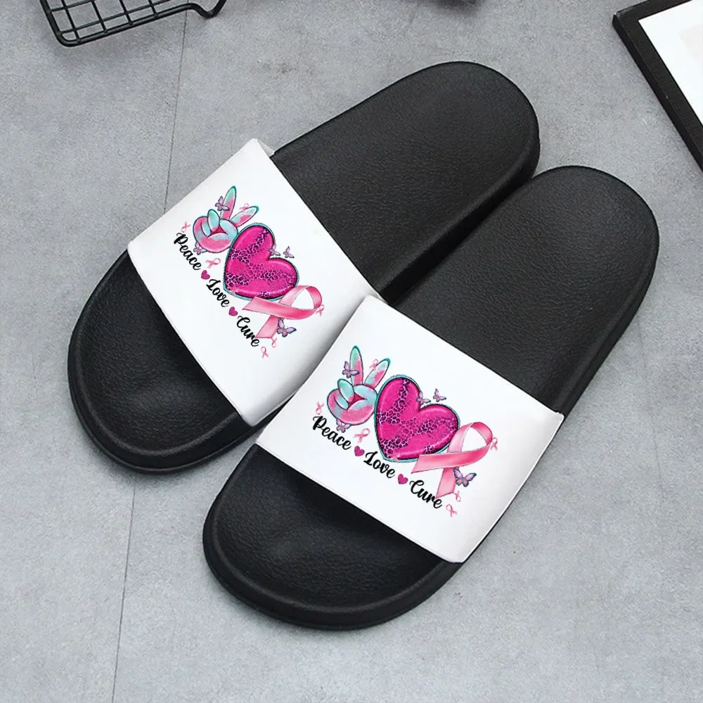 

2023 Valentine's Day Print EVA Slides Women Thick Sole Soft Indoor Slippers Women Anti-slip Sandals Summer Platform Women Shoes