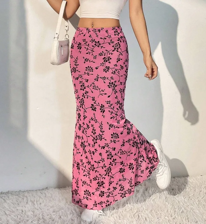 

Gothic Women's Fishtail Long Skirt Vintage Victorian Steampunk Lace-Up Tiered Ruffled Skirts Medieval Costumes Faldas Mujer