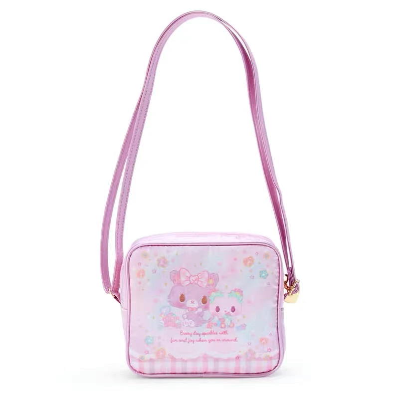 Cute Mewkledreamy Mini Crossbody Bags for Girls Anime Cat Small Shoulder Messenger Bag Purple Transparent Kawaii Sling Bags