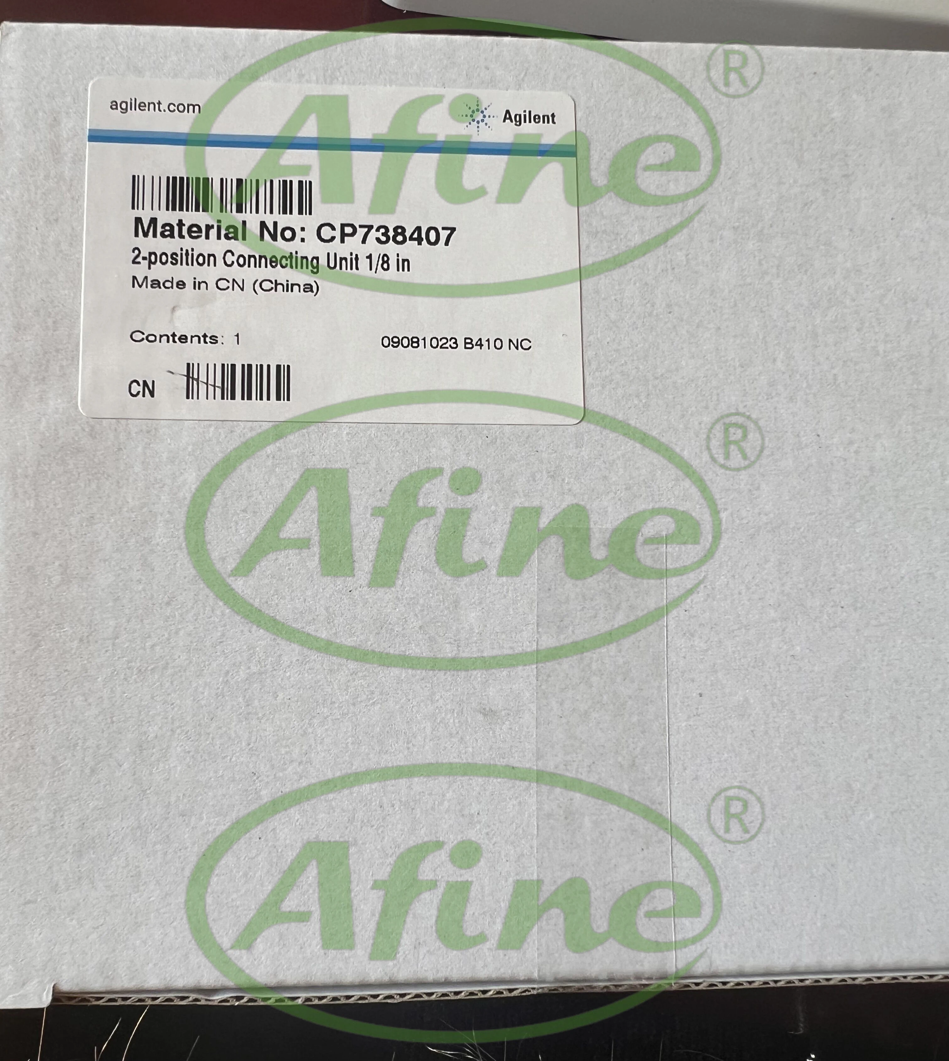 AFINE Agilent CP738407 2 위치 가스 청소 연결 장치, 1/8 인치