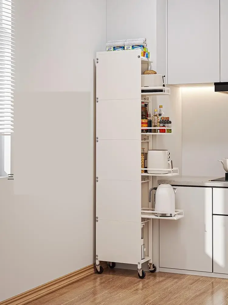 Kitchen seam storage shelf Floor refrigerator gap side extremely narrow drawer type household storage cabinets