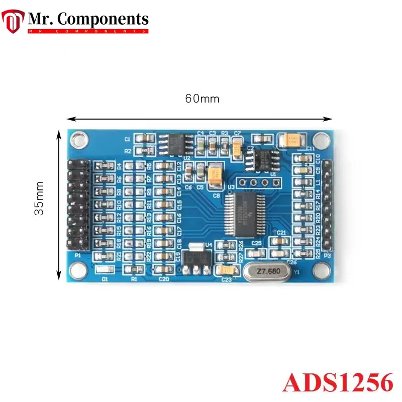ADS1256 24bit 8 Channel ADC AD Module High Precision 30ksps ADS1256IDB ADC Collecting Data Acquisition Board 5V SPI Interface