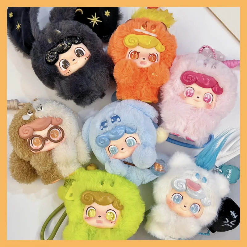 

New Genuine Emotional Hairy Monsters Vinyl Face Doll Blind Box Cute Toys Q Version Bag Pendants Mystery Box Birthday Gifts