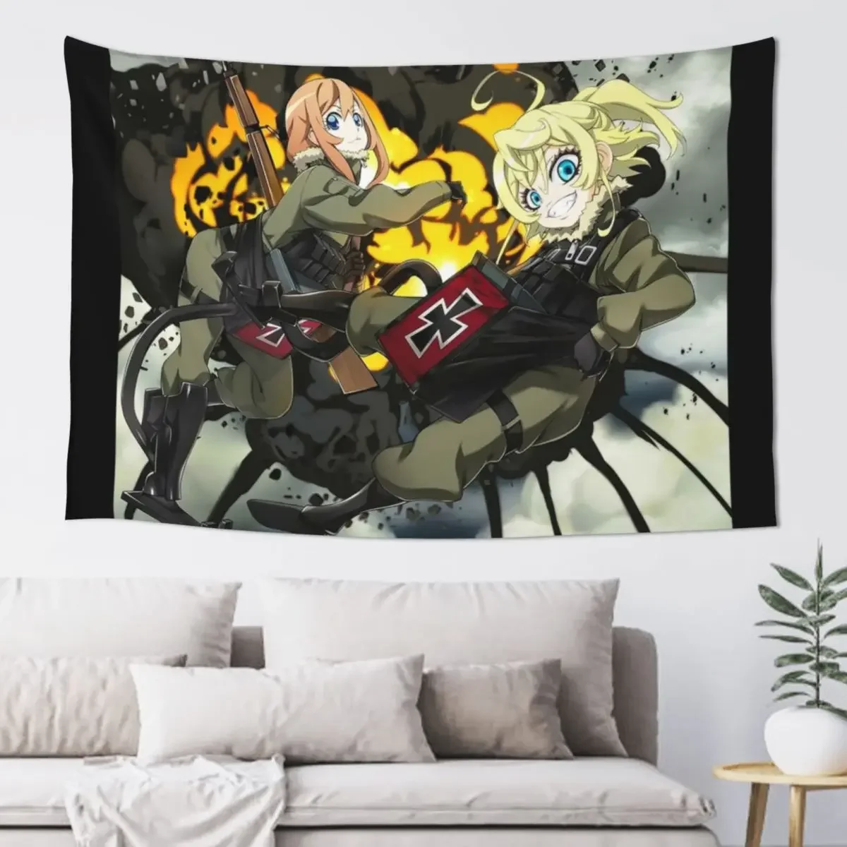 youjo senki and friend p3k art Tapestry Wall Decoration Bedrooms Decor Room Design Tapestry