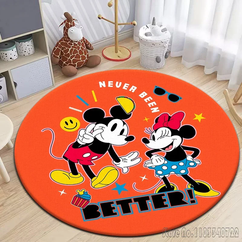 Mickey Minnie cute Round Carpet for chlid,rugs for bedroom,carpets for living room,gift,room decoracion,area rug,door mat,home