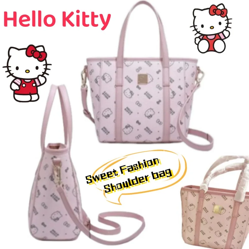 

Hello Kitty film peripheral cartoon cute tote bag sweet and fashionable handbag for girls shoulder crossbody bag Birthday gift
