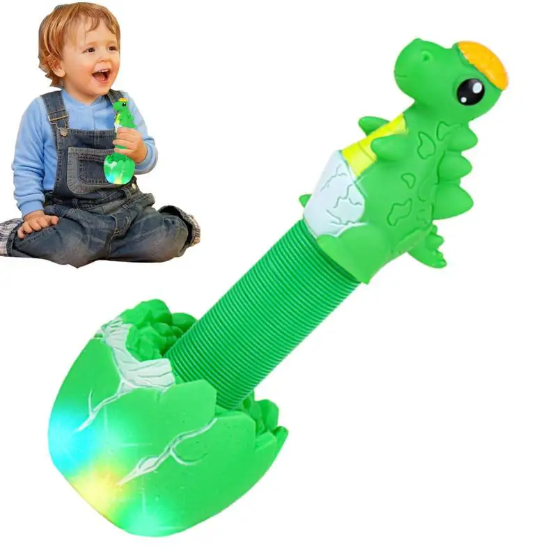 Tubes Sensory Toys Kids Telescopic Torsion Toy Lighted Dinosaur Fidgets Animal Sound Toys Kindergarten Relaxing Toys