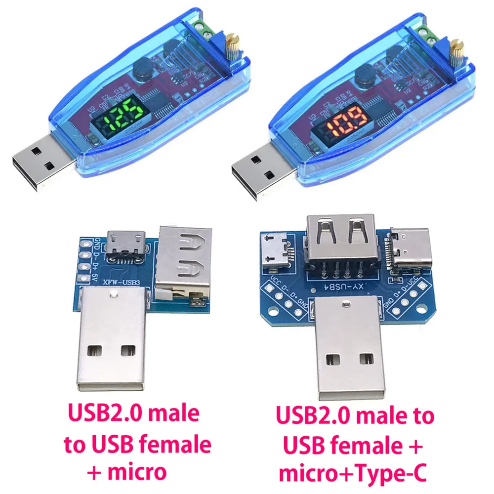 

DC-DC 5V to1.8V 3.3V 9V 12V 24V USB Step UP / Down Power Supply Module Adjustable Boost Buck Converter Out DC 1.0V-24V Connector