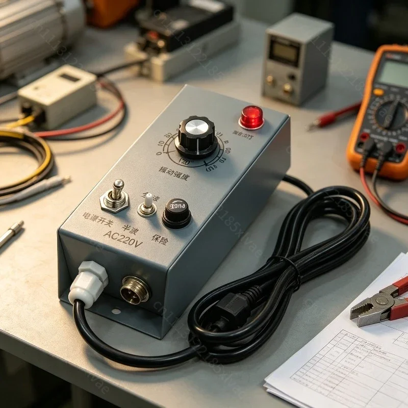 HJT-01 Iron Shell Digital Vibratory Feeder Controller, Adjustable Speed Voltage Amplitude Industrial Feeding Control Unit