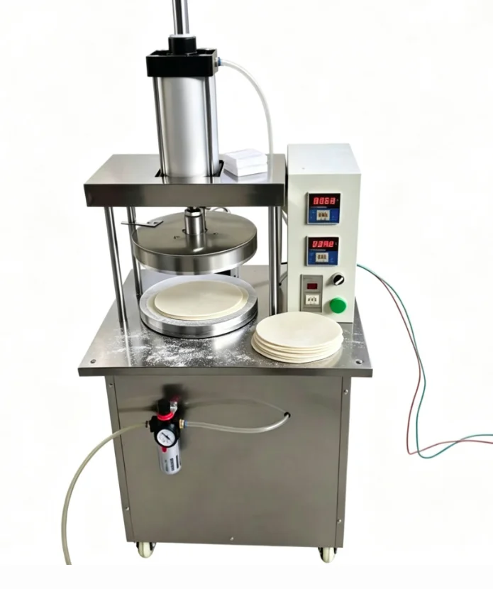 Commercial Dough Sheet Press For Roti Air Cylinder Tortilla Making Machine Pneumatic Automatic Tortilla Press Machine