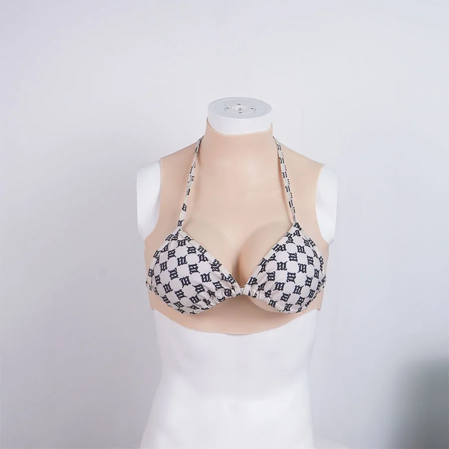 

MALETOFE Silicone Breast Forms Fake Boobs Regular High Collar Transgender Comfortable Fit Crossdressing Drag Queen