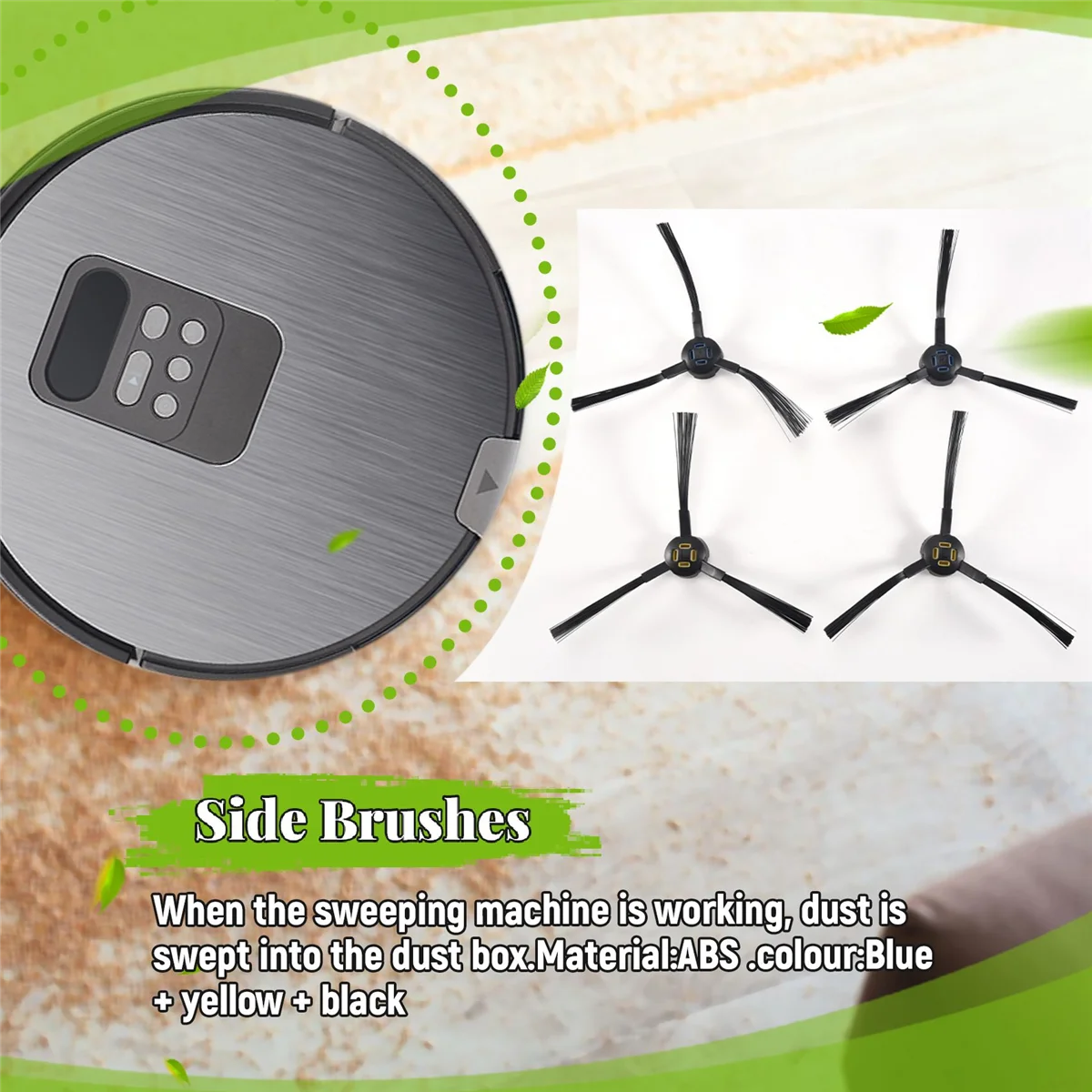 4 шт. боковые щетки для замены пылесоса Ilife Ilife X750 V8S V80 V8