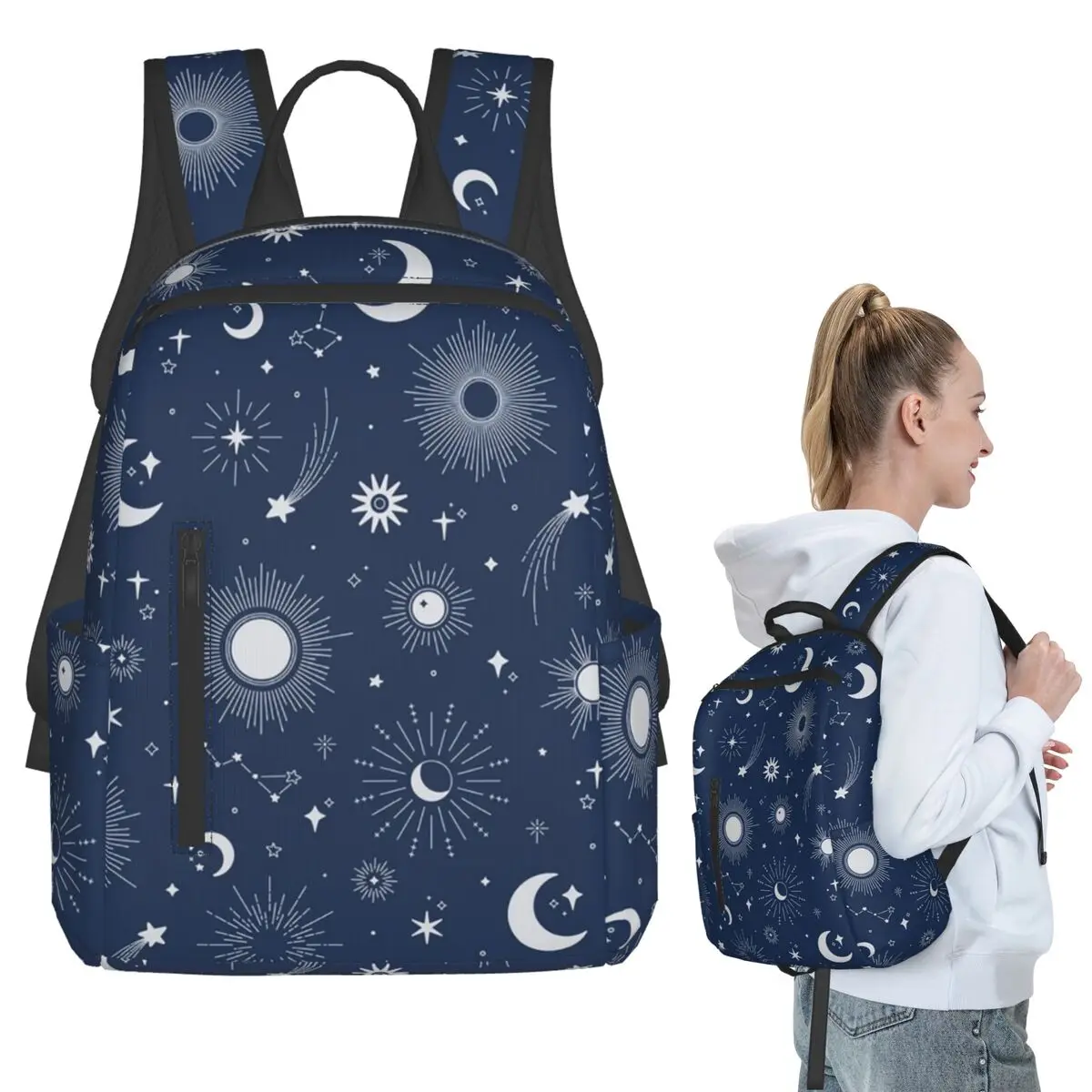 

Sweet Celestial Suns, Moons And Stars Backpack Student BookBag Kids School Bag Laptop Shoulder Bags Boys Girls