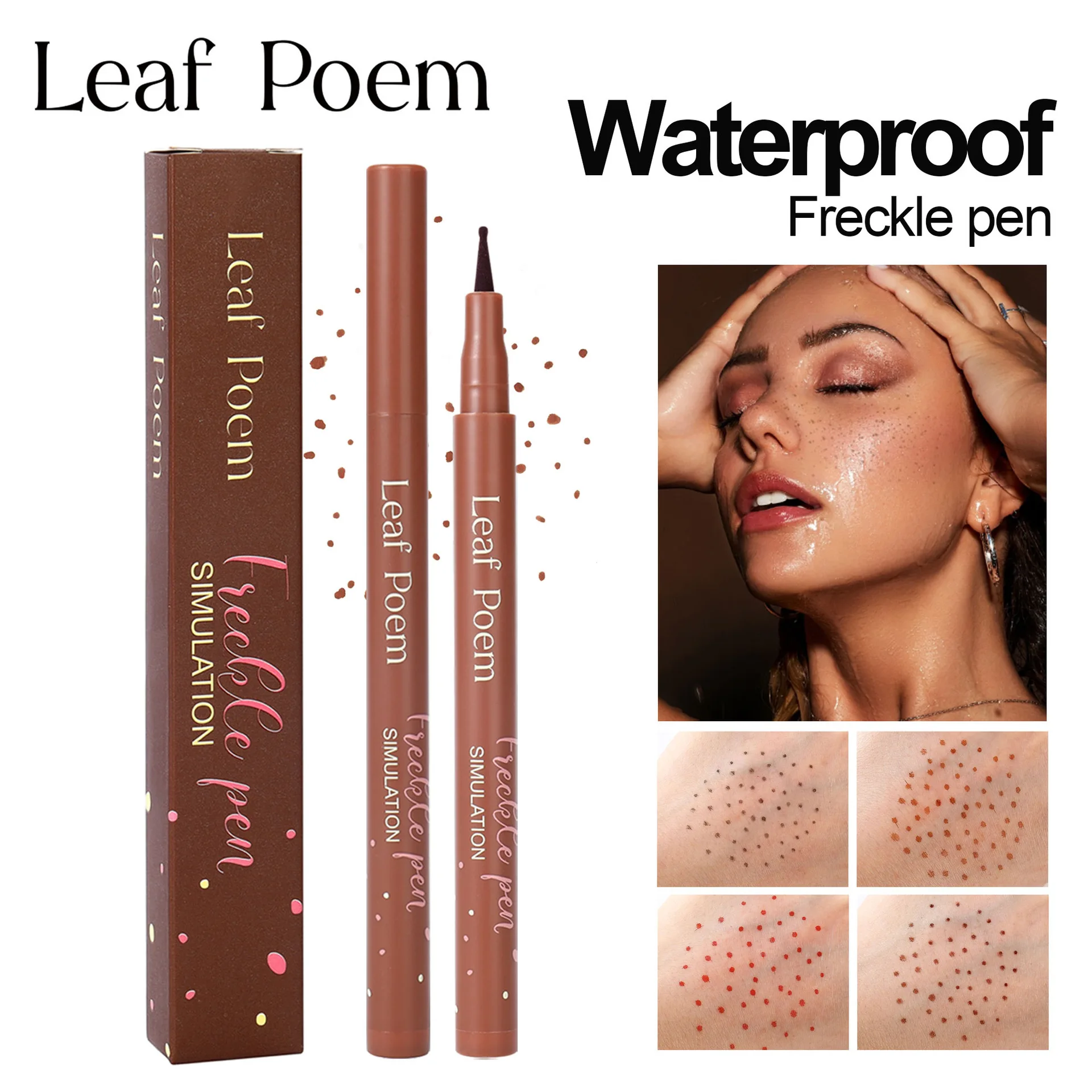 Pena Pembuat Bintik Alami Alat Kosmetik Bintik-bintik Palsu Cepat Kering Tahan Air Mudah Digunakan untuk Pena Kecantikan Rias Alami Sehari-hari