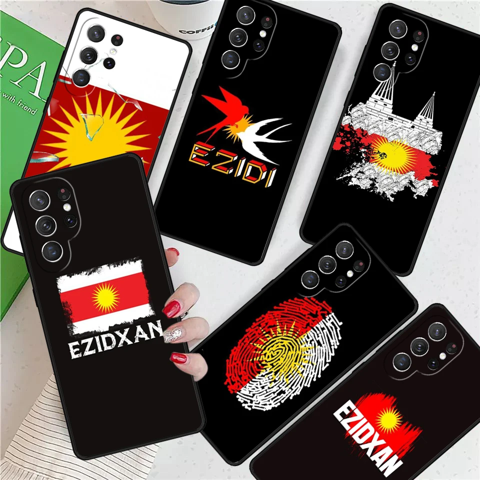 Yazidi Flag Ezidxan For Samsung Galaxy S24 Ultra S21 S22 S8 S9 S10 5G Note 10 20 Plus FE S23 Phone case Cover Coque