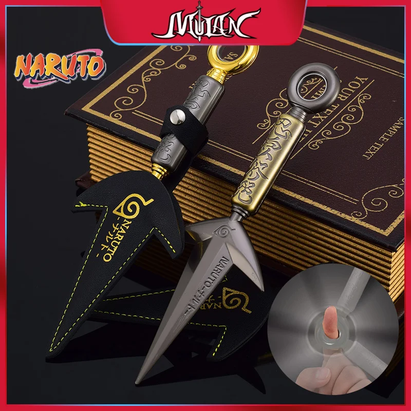 3 Styles Namikaze Minato Weapon 23cm/9.84inch Rotatable The Art of Flying Thunder God Kunai Metal Craft Model Turn Ninja Toys