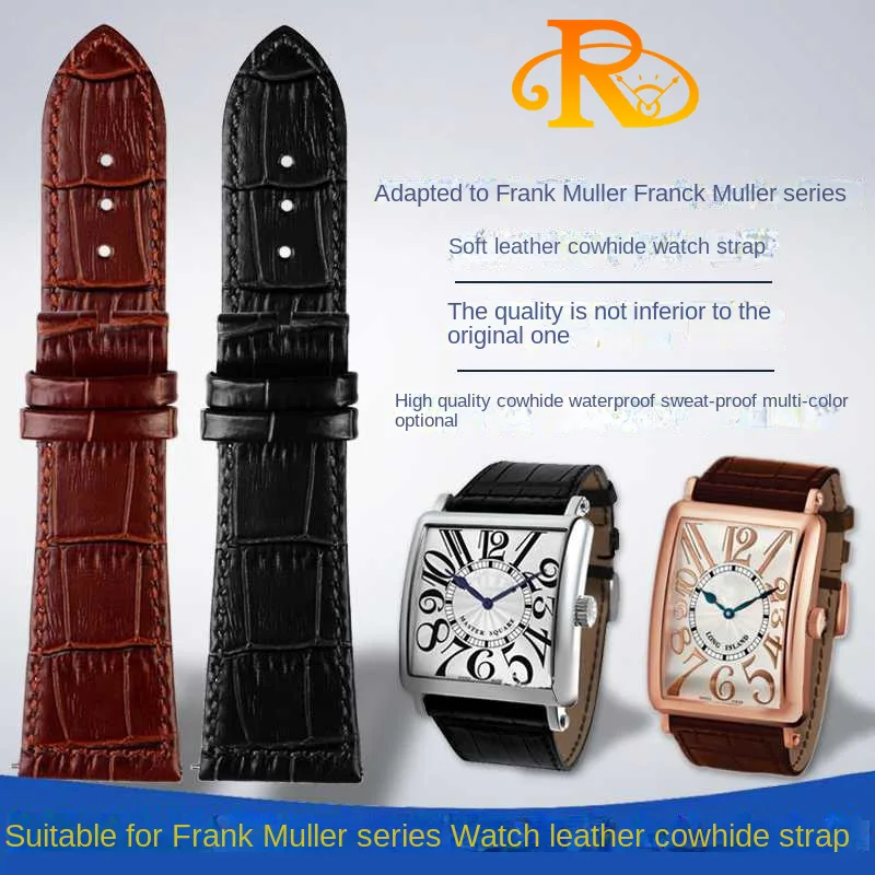 Quick release cowhide Watchband for Franck Muller Strap Muller Lea/ther Strap FM Watch Men Women 22 26 30mm Watch Band