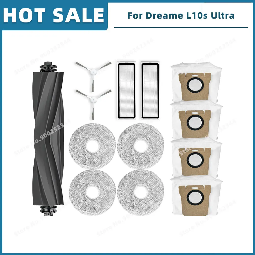 Compatibel met ( Dreame L10s Ultra / L10 Ultra ) vervangende onderdelen accessoires zijborstel HEPA-filter dweil doek stofzak