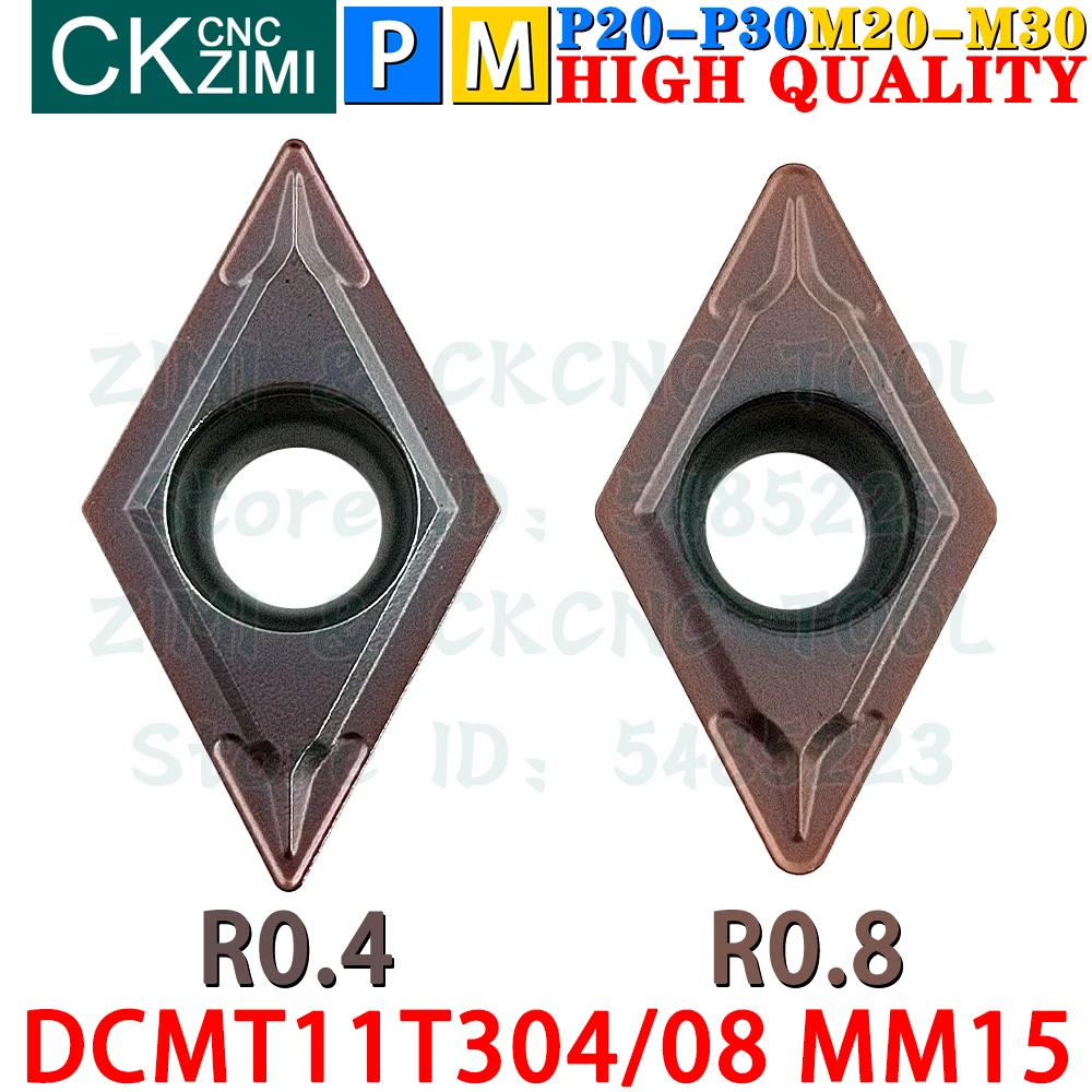 DCMT11T304 MM15 DCMT11T308 MM15 Carbide Inserts External Internal Turning Inserts Tools DCMT 11T3 CNC Metal Lathe Cutter Tools