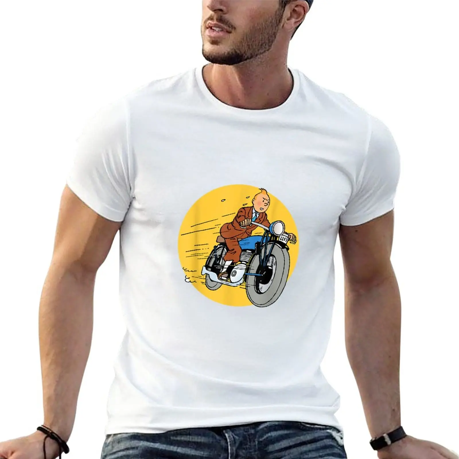 New Tin-Tin Adventure T-Shirt summer clothes quick drying t-shirt plus size tops designer t shirt men