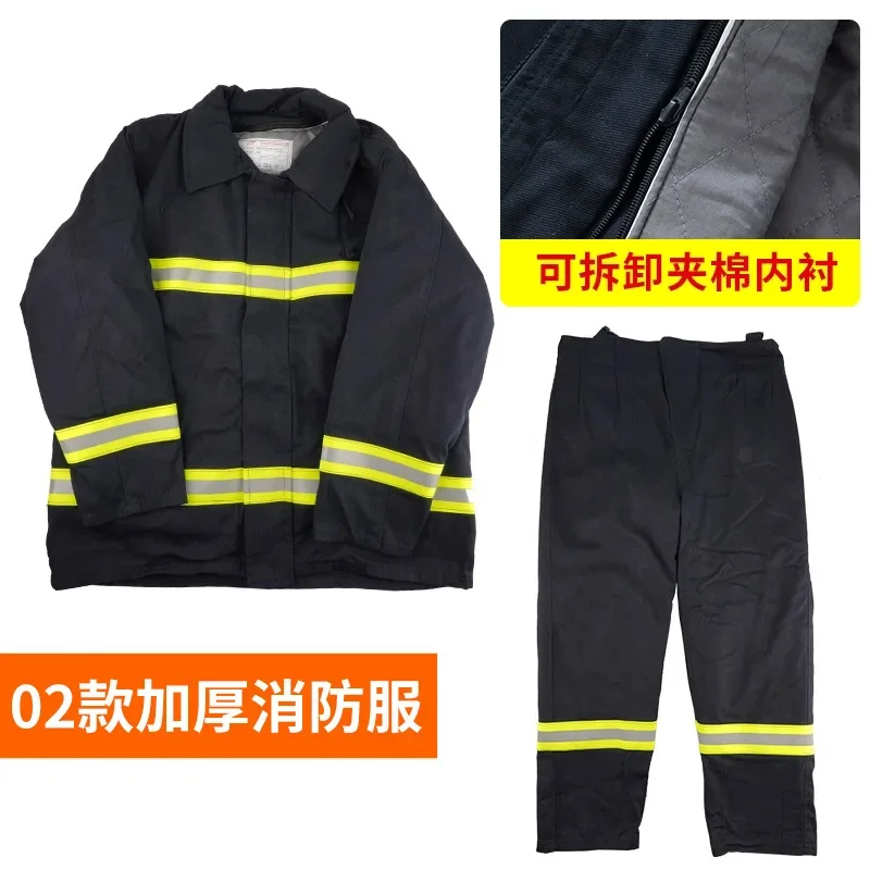 Fire suit set fighting protective clothing training protective insulation clothing fire station full set of equipment