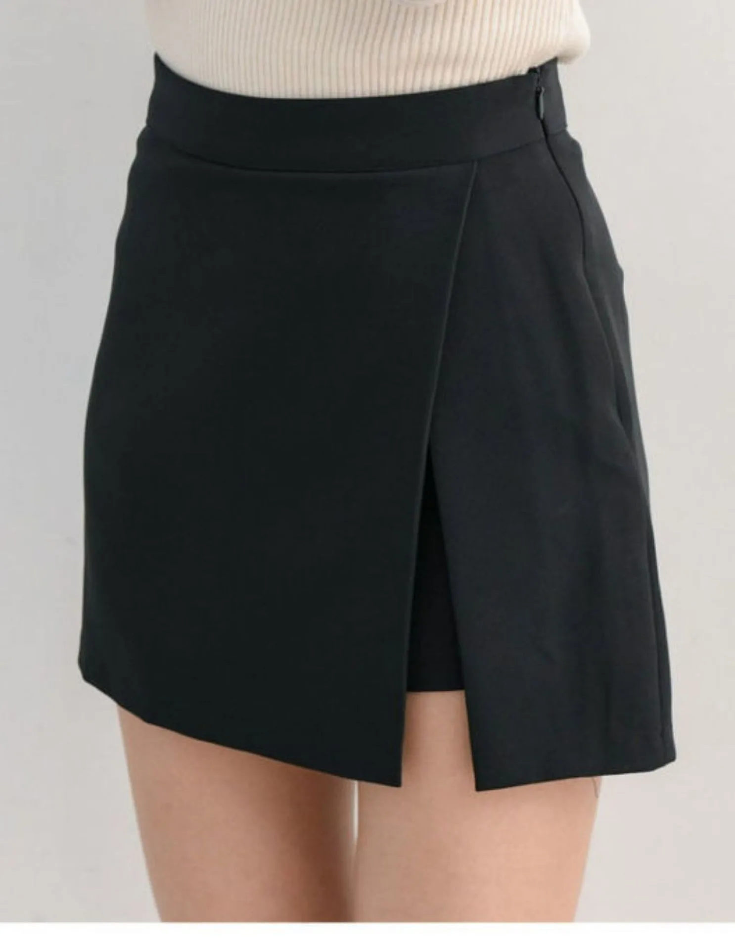 Damenrock mit hoher Taille, A-Linie, lässig, vielseitig, sexy, mit Schlitz, Hüftrock für alle Jahreszeiten – Detail 19