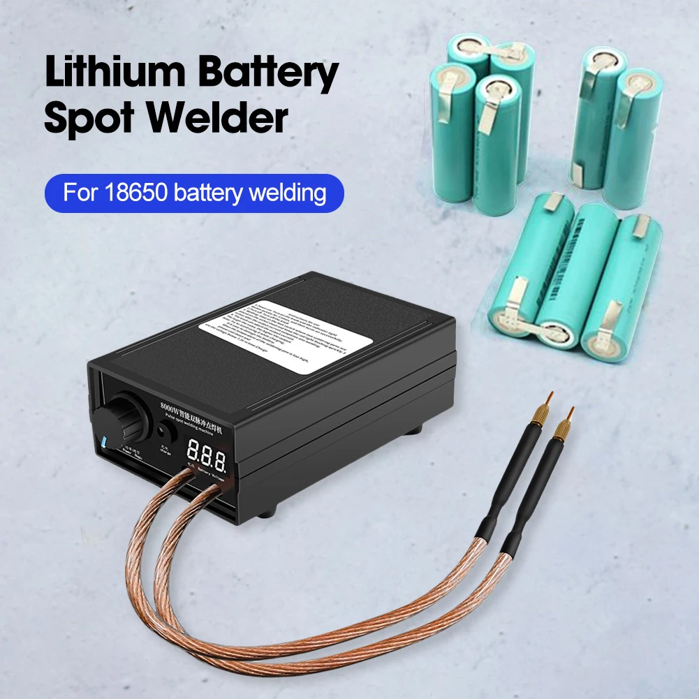 8000W Electric Automatic Spot Welder DIY Low Resistance Welding Pen for 18650 Battery 0.1-0.3mm Nickel Strip ABS Housing