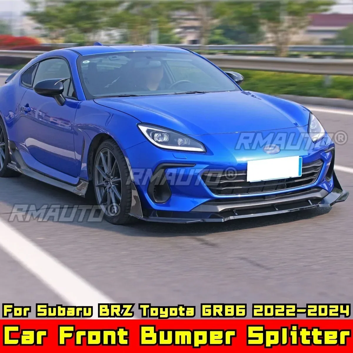 

BRZ GR86 Front Bumper Cover Carbon Fiber Look Front Bumper Guard DC Style for Subaru BRZ Toyota GR86 2022-2024 Car Accessories