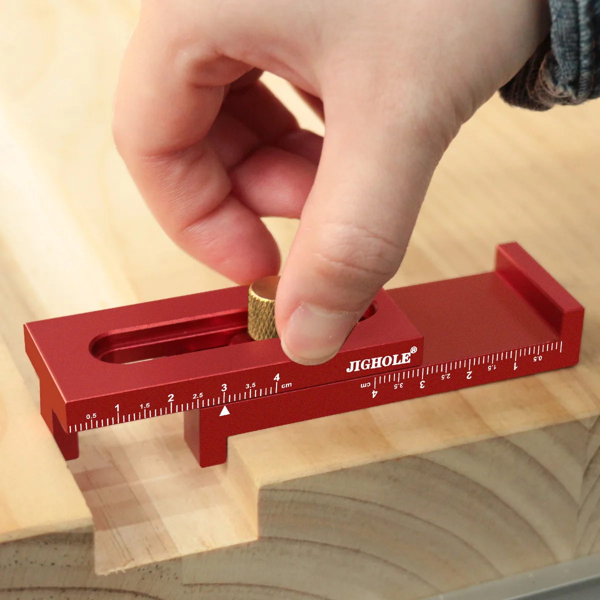 5-40mm Tenon Tool  Depth Measuring Ruler Woodworking Mini Gaps Gauge Aluminum Alloy Depth Sawtooth Line Ruler Marking Gauge