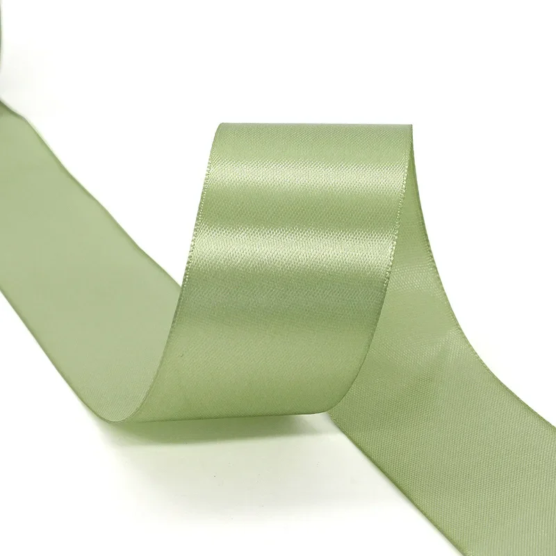 Sage Green Satin Ribbon 25 Yards Light Green Ribbon for Gift Wrapping Flower Bouquet Crafts Wedding Party Home Decoration