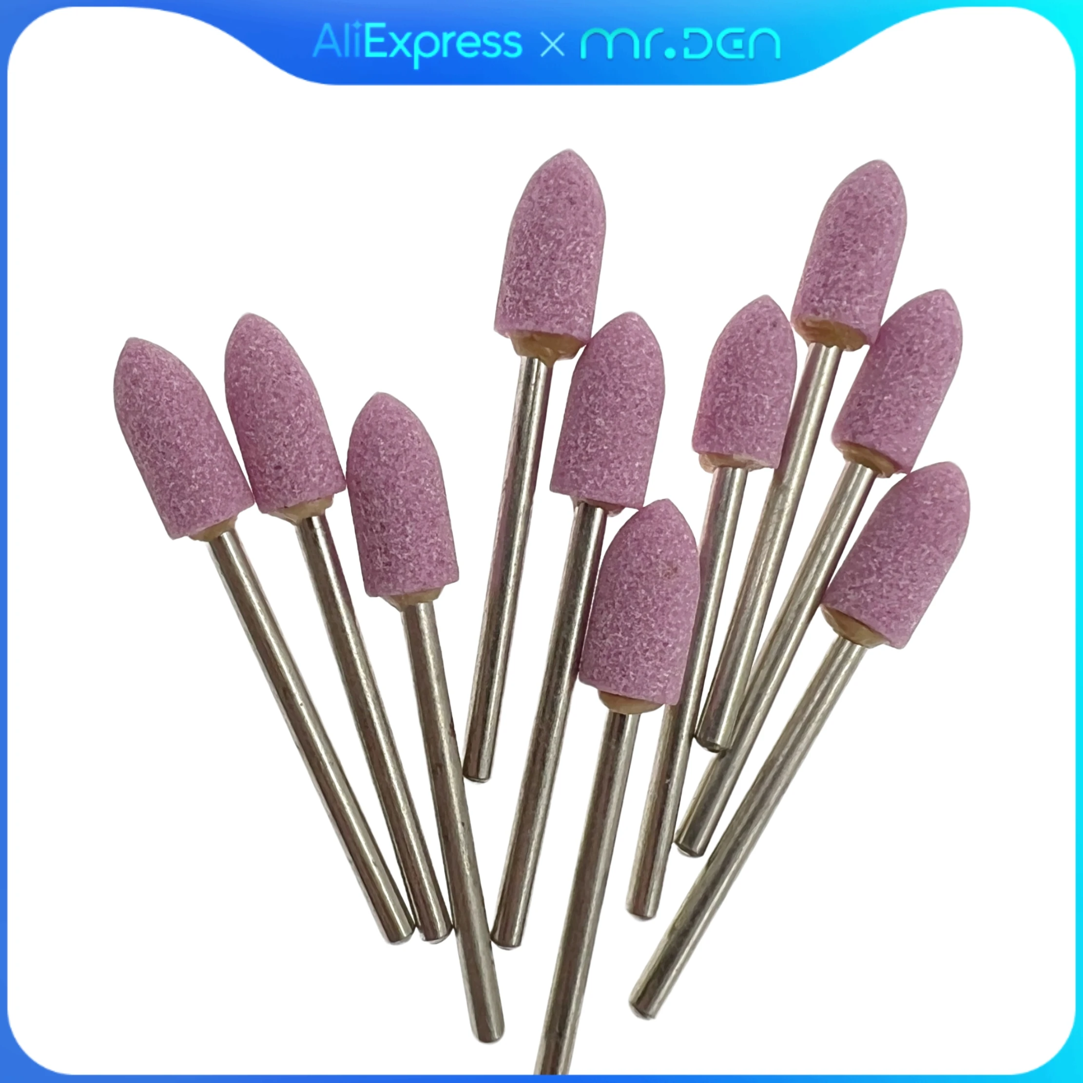 100PCS Abrasive Stone Polishing Grinding Head Electric Drill Bit Wheel Compatible with Dremel Drill Rotary Tools Shank