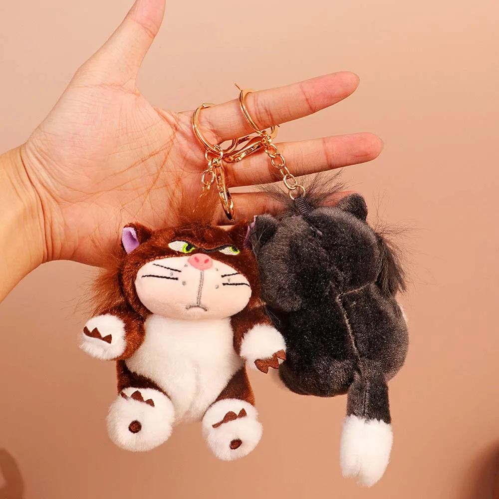 12cm Kawaii Disney Lucifer Plush keychain Doll Bag Pendant Cute Plush Stuffed Toys Backpack Pendant Birthday Gifts For Children