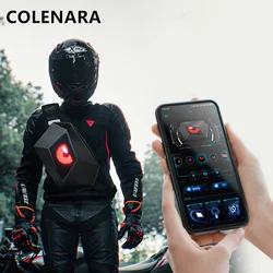 COLENARA Men's Backpack LED Motorcycle Riding Outdoor Sports Crossbody Bag Ladies Hard Shell Put Water Helmet Shoulder Bag