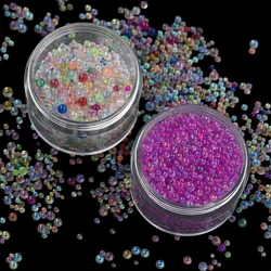 28g/Box Tiny Glass Balls Rhinestones Beads Resin Fillers for Epoxy Resin Fillings Nail Art Decoration DIY 3D Charms Accessories